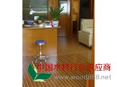 供應高檔游艇專用柚木白條地板 做工精美