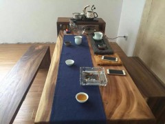 黑胡桃大板桌
