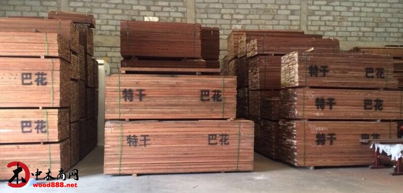 巴花鋸材非洲出口價為500歐元/立方米