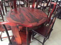 精品大紅酸枝家具 大紅酸枝茶臺(tái) 茶桌 1.2米圓桌