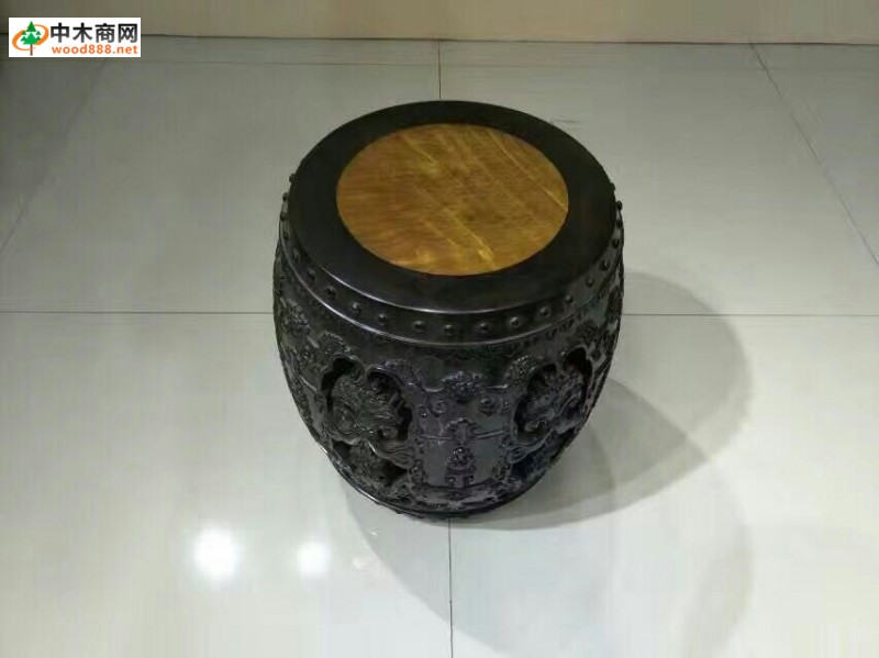 金絲楠木圓鼓桌
