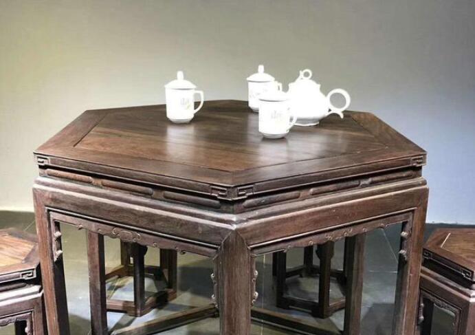 精美藝術品欣賞_六角桌