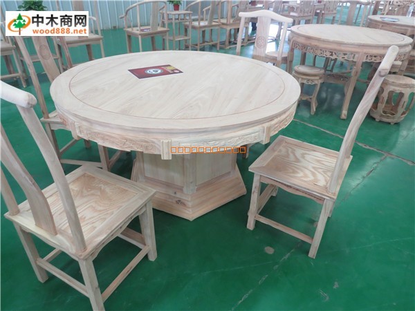 山東私人定制家具純實木老榆木家具餐桌椅批發