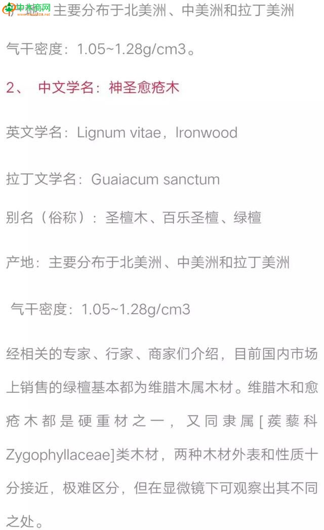 綠檀種類