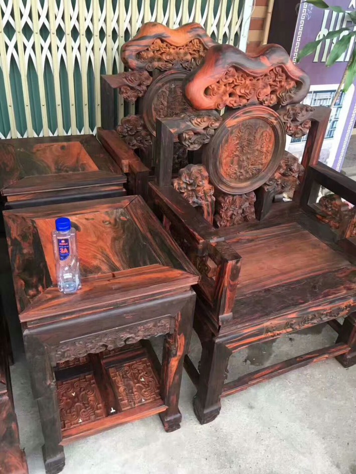 大紅酸枝靠椅_偉美紅木家具_中木商網