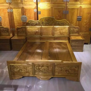2000MM金絲楠木雕花大床品牌