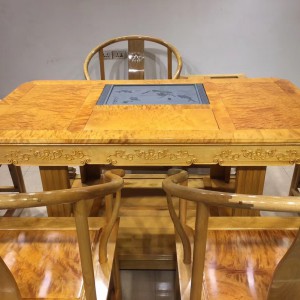 金絲楠木茶桌茶臺長方桌158X85X80滿花面板品牌