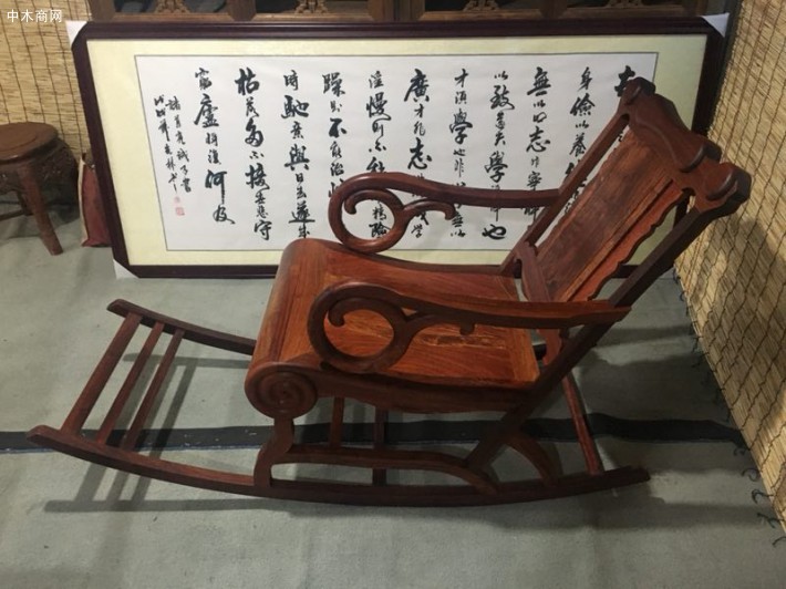 正宗緬甸花梨搖椅