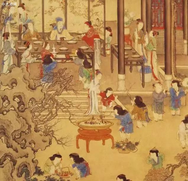 清姚文瀚《歲朝歡慶圖》 ——桌、椅、承具