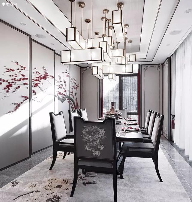  中式餐廳設計cad