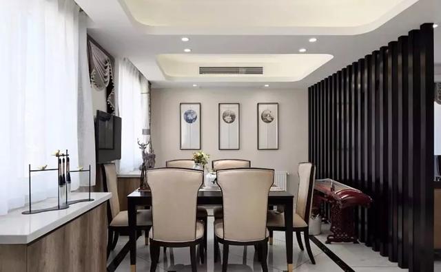 新中式家庭餐廳吊頂