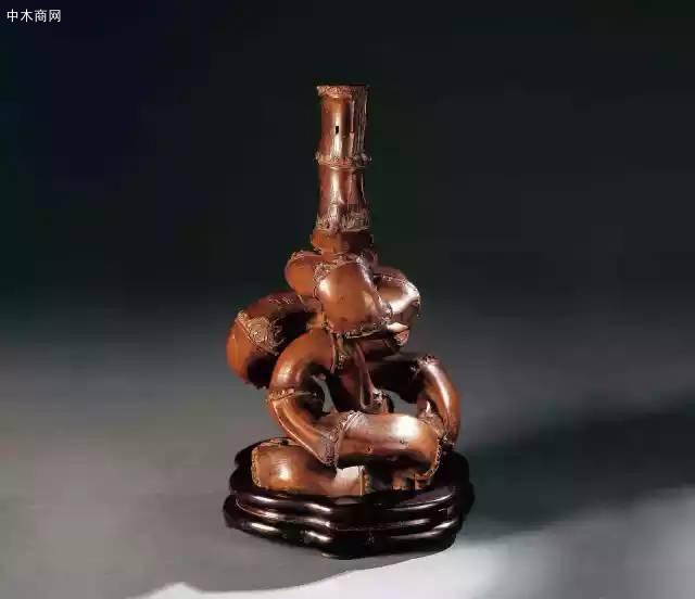 竹根壽字擺件