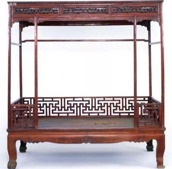 明 黃花黎帶門圍子架子床