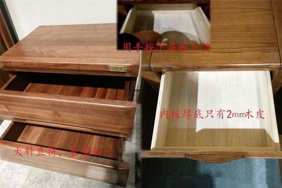 【用料】從床頭柜可以看出，家具有沒有輔料。