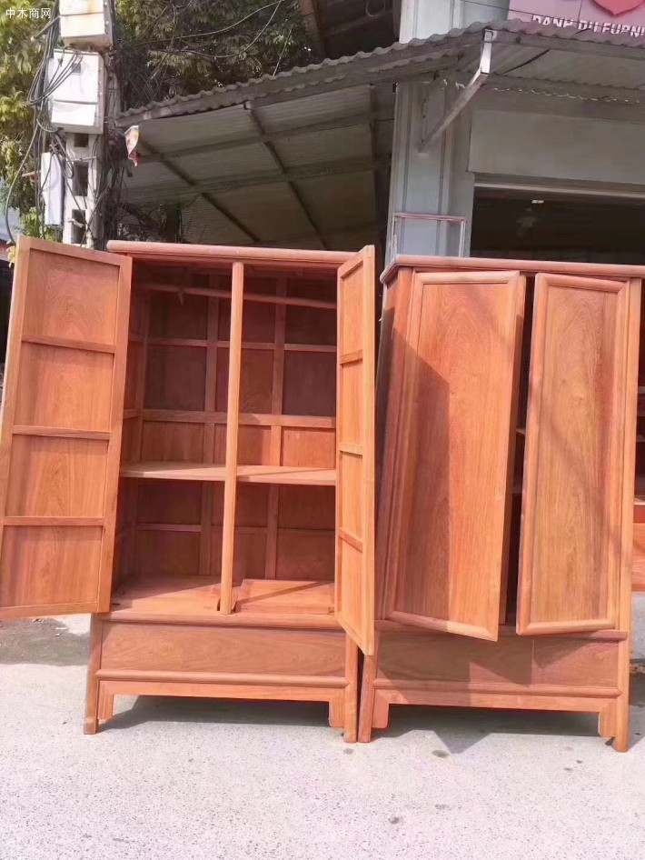 蘇作明式家具,緬甸花梨木素面圓角柜品牌