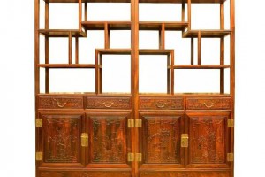 山西老榆木家具廠家,榆木博古架白茬