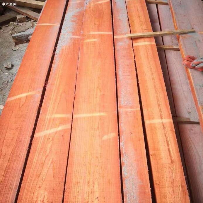 純實木紅椿木烘干家具板材高清圖片廠家