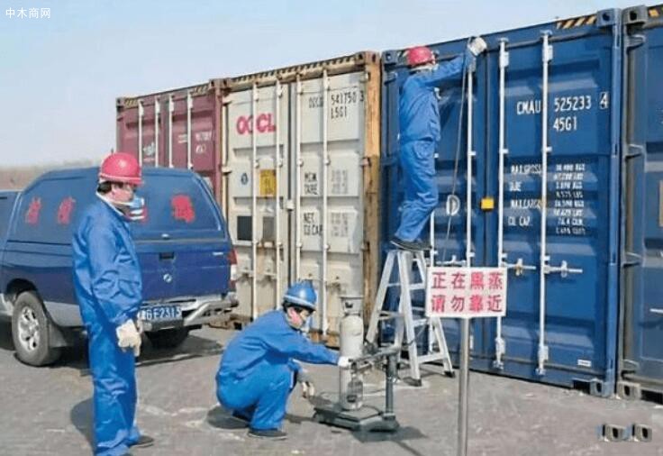 牡丹江境外園區對中歐班列木材進行新冠防疫消毒價格