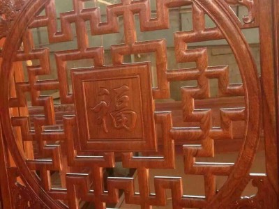 緬甸花梨全獨板,福字隔廳柜,憑祥市匠心居紅木家具店