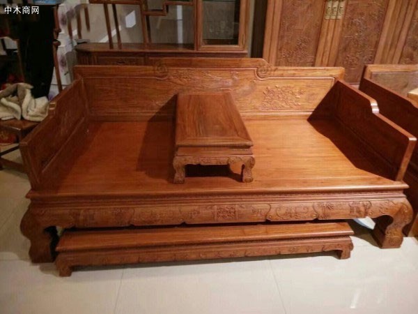 麒麟羅漢床緬甸花梨羅漢床廠家品牌