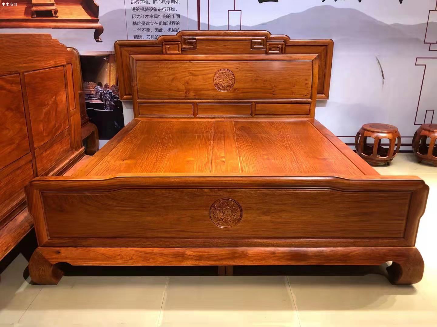 精品緬花大床價格圖片