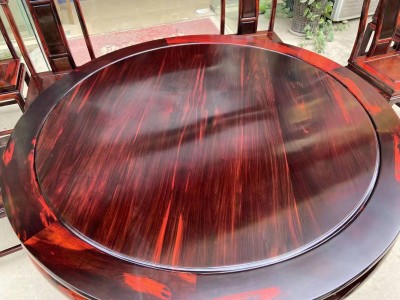 優(yōu)質(zhì)國色天香老撾大紅酸枝圓餐桌廠家