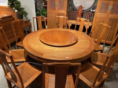 憑祥匠心居明式緬甸花梨圓桌尺寸價(jià)格