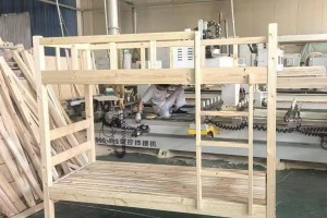 太倉展久木業廠家直發松木床上下床,單層床