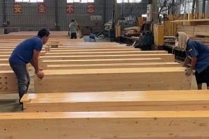 花旗松膠合木定尺加工